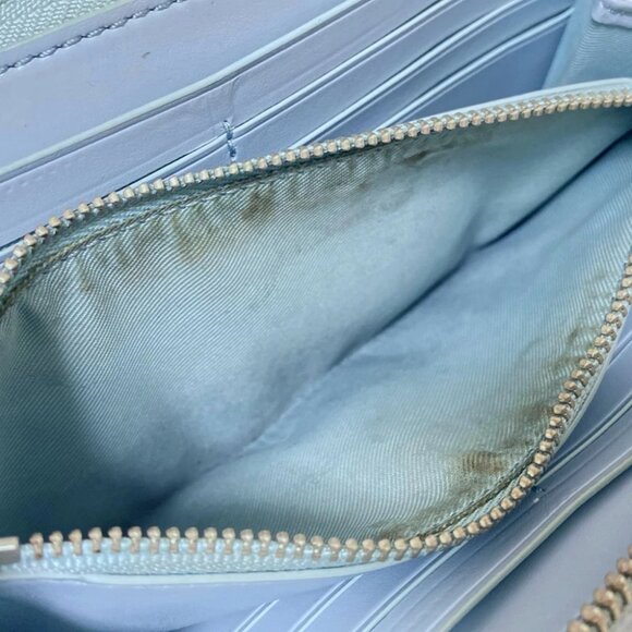 Auth COACH - F22808 Blue Green Leather Long Wallet - Picture 7 of 7